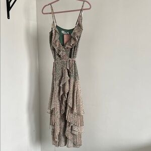 BHLDN Fame and Partners Floral Wrap Dress